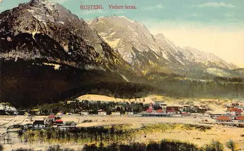 Rumänien Busteni Vedere Iarna Berge Winteransicht Vintage Postkarte