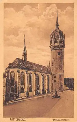 L339 Deutschland Schlosskirche Wittenberg Vintage Postkarte