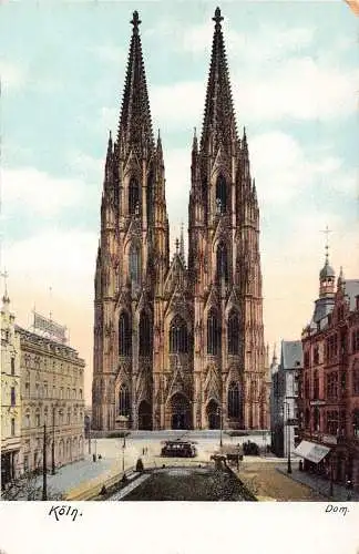 L340 Deutschland Köln Köln Dom Dom Straßenbahn Vintage Postkarte