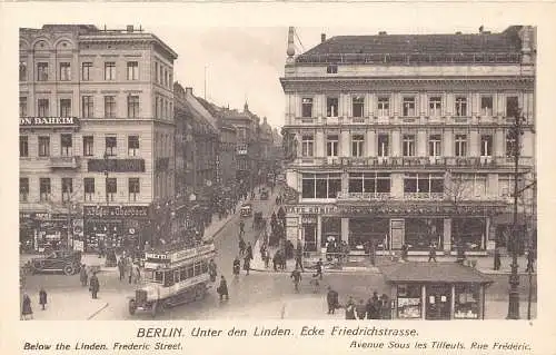 Deutschland Berlin Unterhalb der Linden Frederic Street Cafe Koenig Doppelstock Postkarte