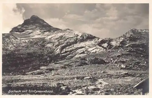 L341 Deutschland Hocheck mit Warzmann Klippengebirge RPPC Vintage Postkarte