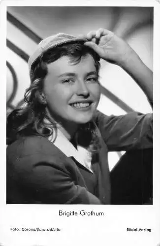 L406 Schauspielerin Brigitte Grothum Filmstar Kino RPPC Postkarte