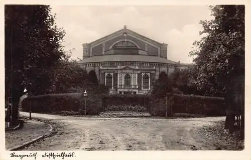 L343 Deutschland Bayreuther Festspielhaus RPPC Vintage Postkarte