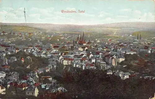 L012 Deutschland 1912 Wiesbaden Total Vintage Postkarte