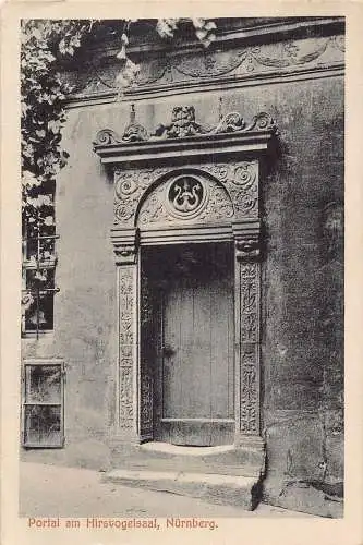 L349 Deutschland 1916 Feldpost 1. Weltkrieg Tür Hirsvogelsaal Nürnberg Vintage Postkarte