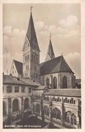 L195 Deutschland 1921 Eichstätt Dom mit Kreuzgang Dom Vintage Postkarte