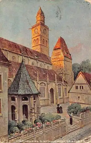 L195 Deutschland Ueberlingen am Bodensee St Nicolausmünster Oelberg Postkarte