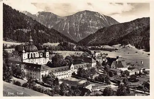 L196 Deutschland Ettal Panoramablick Vintage Postkarte