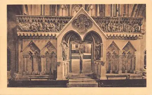 L155 Deutschland NAUMBURG a.S. Dom-Westlettner Vintage Postkarte