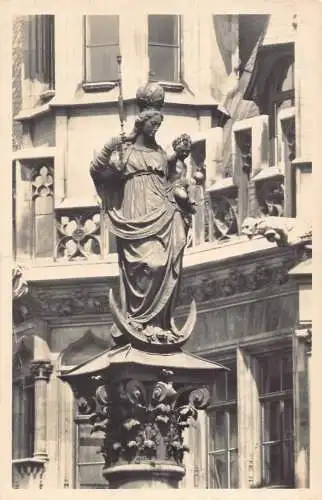 L160 Deutschland 1929 München. Mariensaeule Maria Vintage Postkarte