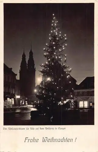 L159 Germany 1936 Der Weil,nachtsbaum für Alle auf dem Postplats in Speyer PC