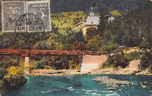 L092 Rumänien 1921 Herculane Villa Livia Vintage Postkarte
