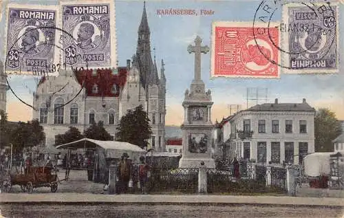 L092 Rumänien 1921 Karansebes Caransebes Vintage Postkarte