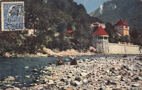 L092 Rumänien 1921 Herculane Valea Cernei Vintage Postkarte