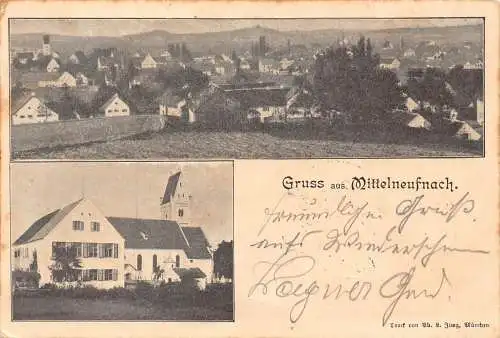L037 Deutschland 1899 Gruss aus Mittelneufnach alte Postkarte