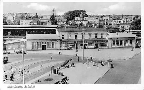 A131 Deutschland 1956 Neumünster Bahnhof alte Postkarte
