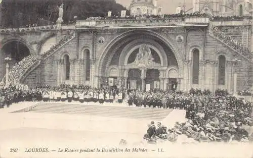 A097 Frankreich 1911 Loudres Rosaire Pedant Benediction des Malades Postkarte