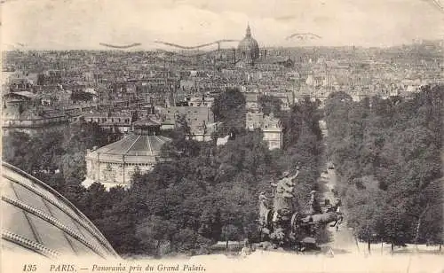A097 Frankreich 1913 Paris Gesamtansicht vom Grand Palais Vintage Postkarte