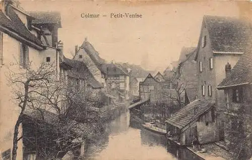 A097 Frankreich Colmar Petit-Venise Häuser Kanal Vintage Postkarte