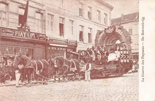 A098 Belgien Bauernkrieg De Boerenkrijg Fiat Lux Jansvischhandel Geschäfte Postkarte