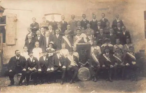 A096 Deutschland Schützenverein Foto Gruppe in Gäste 1919 Schiessverein Postkarte