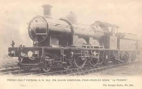 L372 Zug Lokomotive French Express GW RLY De glehn Compound La France Postkarte