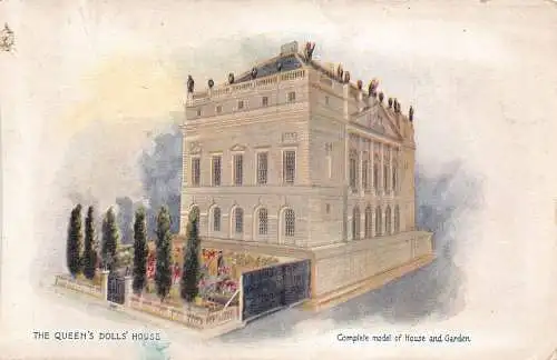L368 England The Queen's Mary Puppenhaus Komplettmodell Vintage Postkarte