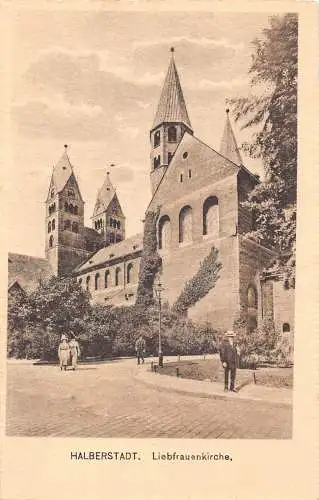 Deutschland Halberstadt Liebfrauenkirche Kirche Vintage Postkarte