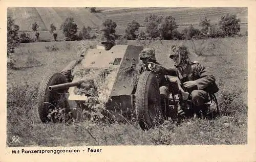 L037 Deutschland WWII Panzerabwehr Artillerie Soldaten Wehrmacht Postkarte