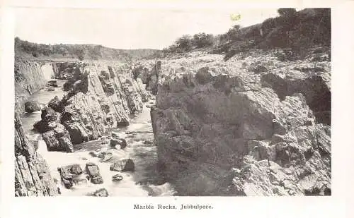 L381 Indien Marmorfelsen Jubbulpore Fluss Vintage Postkarte