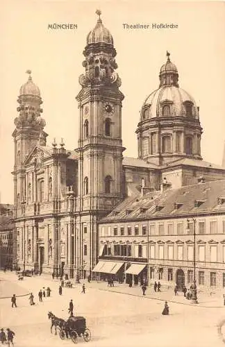 Deutschland München München Theater Hofkirche Kirchenkutsche Vintage Postkarte
