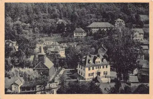 Deutschland Schwarzburg Thür Wald Kirche Gemeindehaus Forstschule Postkarte