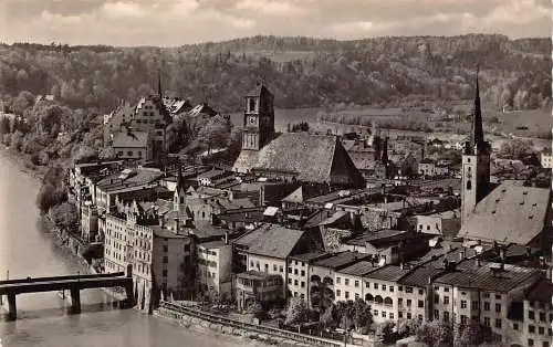 Deutschland Wasserburg a Inn Gesamtansicht RPPC Vintage Postkarte