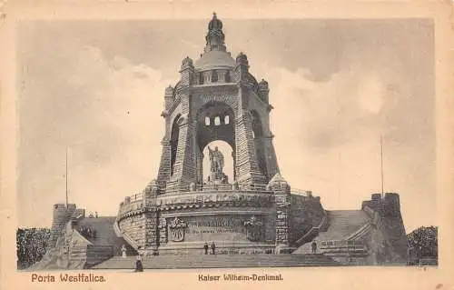 Deutschland Porta Westfalica Kaiser Wilhelm Denkmal Vintage Postkarte
