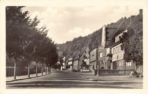 Deutschland Berggiesshuebel Knelppkurort Karl Marx Straße Vintage Postkarte