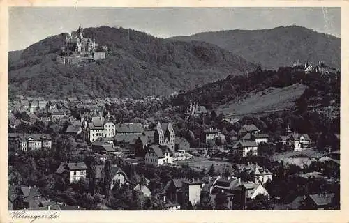 Deutschland 1938 Wernigerode Gesamtansicht Vintage Postkarte