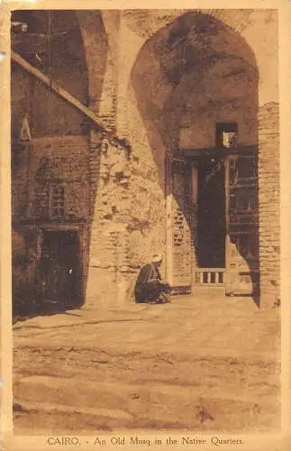 L384 Ägypten Kairo Eine alte Moschee in den Heimatvierteln Vintage Postkarte