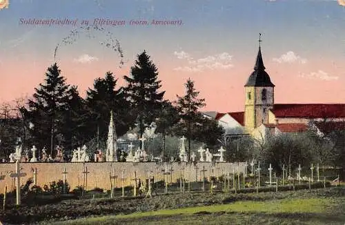 A152 Frankreich 1917 Soldatenfriedhof Elfringen Avricourt 1. Weltkrieg Feldpostkarte