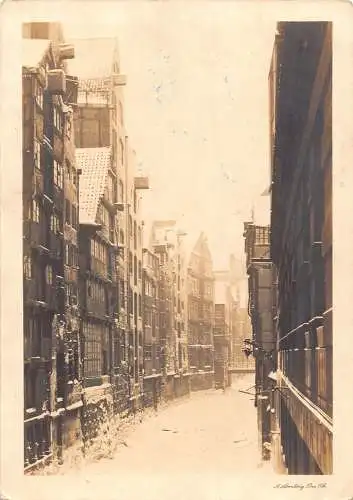 A151 Deutschland Hamburg Straße mit Schnee bedeckt Vintage Postkarte