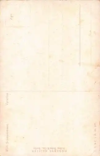 A146 Gemälde Mutter Tochter hält Apfel signiert Willi Scheuermann Postkarte