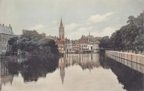 L259 Niederlande Gravenhage Hofvijver Vintage Postkarte