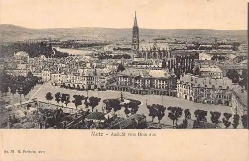 A142 Frankreich 1917 Metz Ansicht vom Dom aus Dom Vintage Postkarte