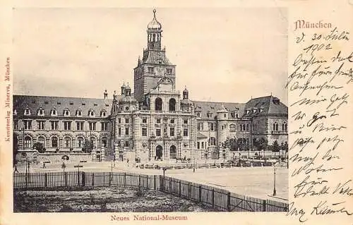 A142 Deutschland 1902 Neues Nationalmuseum München München Postkarte