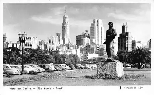 L249 Brasilien Vista do Centro São Paulo Brasil Vintage Postkarte