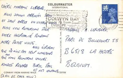 Postkarte L236 Wales 1973 Conway von Marine Walk Colwyn Boats