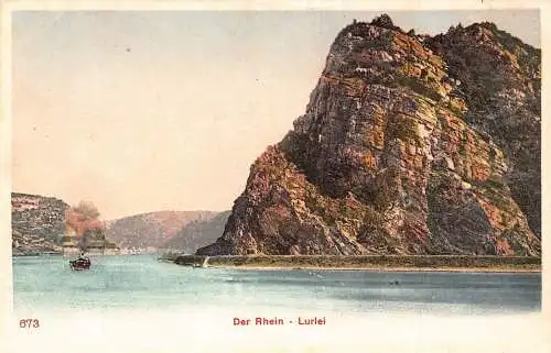 A139 Deutschland Der Rhein Lurlei Klippensee Vintage Postkarte