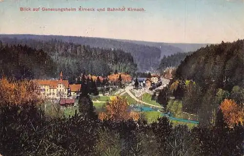 A139 Deutschland 1927 Genesungsheim Kirneck Bahnhof Kirnach Bahnhof Postkarte