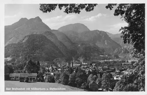 L156 Deutschland Bad Reichenhall mit Muellnerhorn u. Ristfeichfhorn Vintage Postkarte