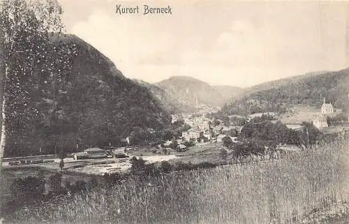 L208 Deutschland Kurort Berneck Ansicht Vintage Postkarte