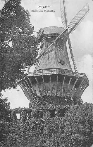 L213 Deutschland 1911 Historische Windmühle Vintage Postkarte